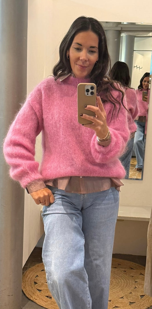 Kuscheliger Mohair Pullover pink