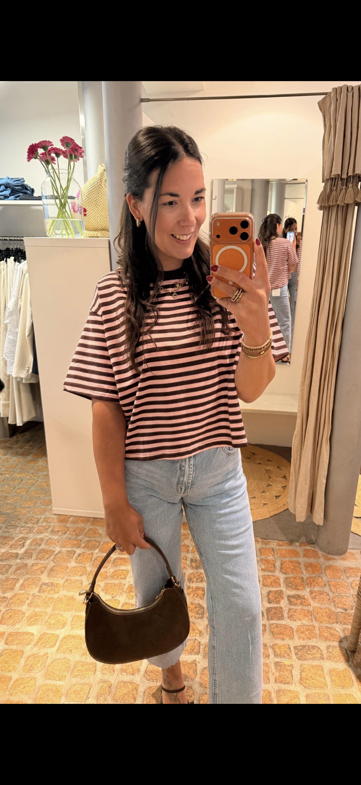CROPPED T-SHIRT STREIFEN