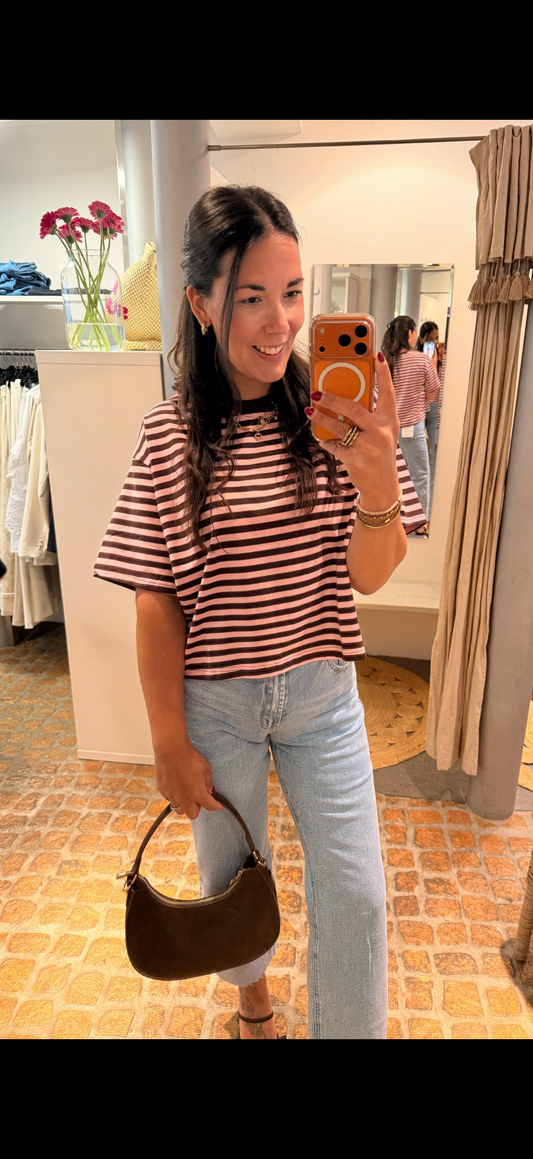 CROPPED T-SHIRT STREIFEN