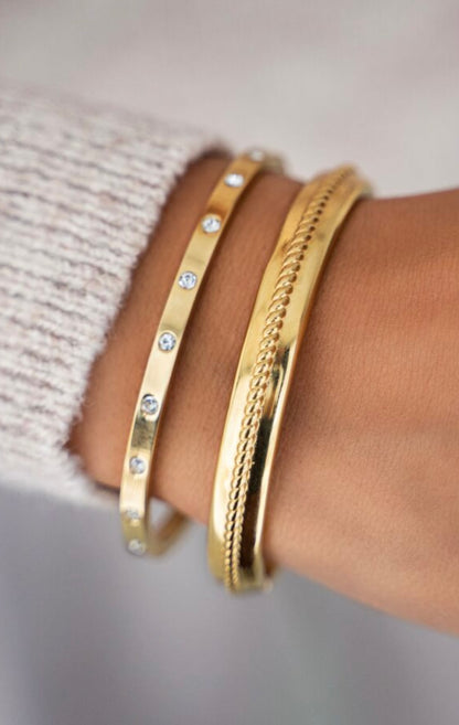Armreif mit Strass gold