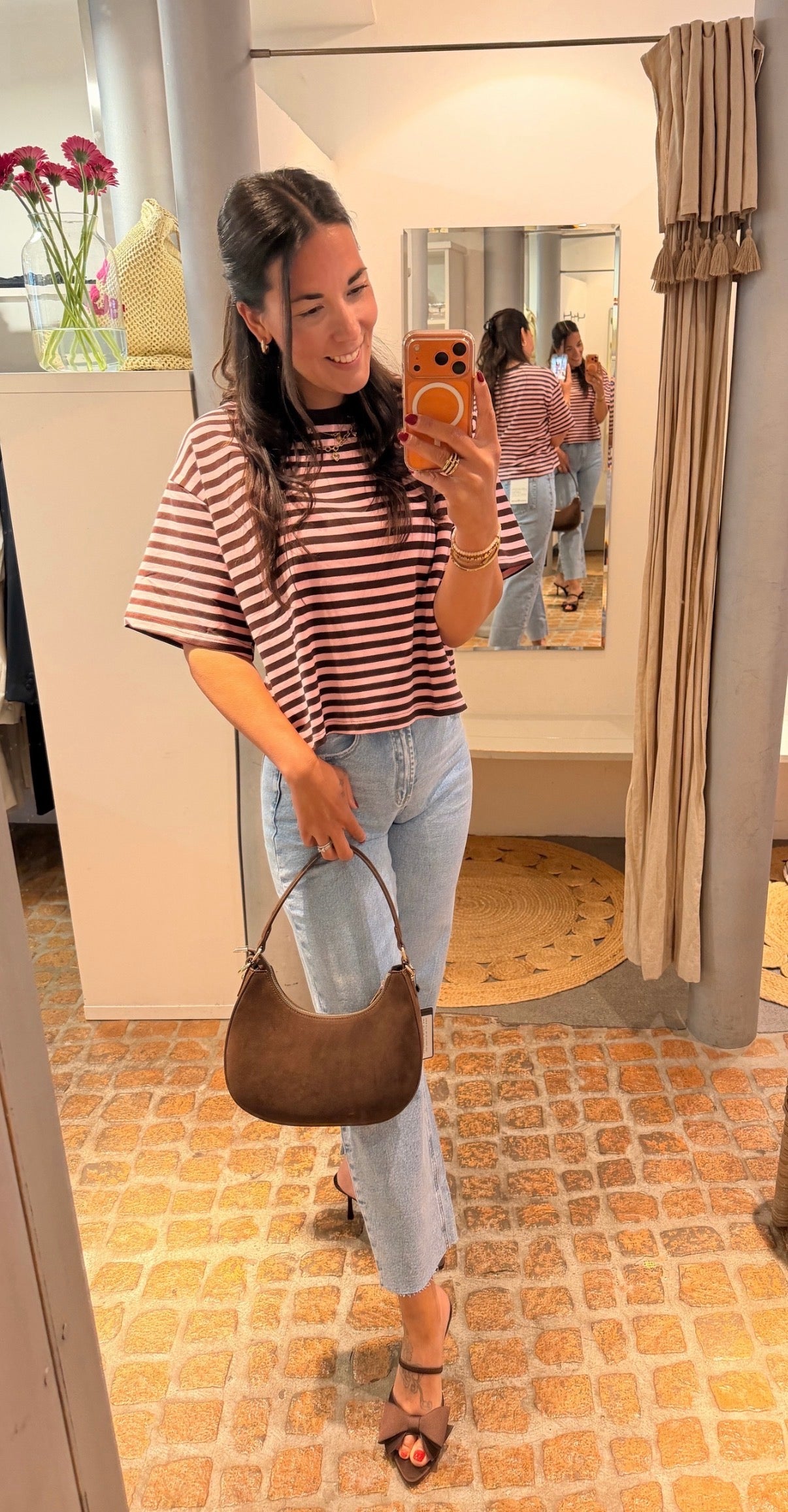 CROPPED T-SHIRT STREIFEN