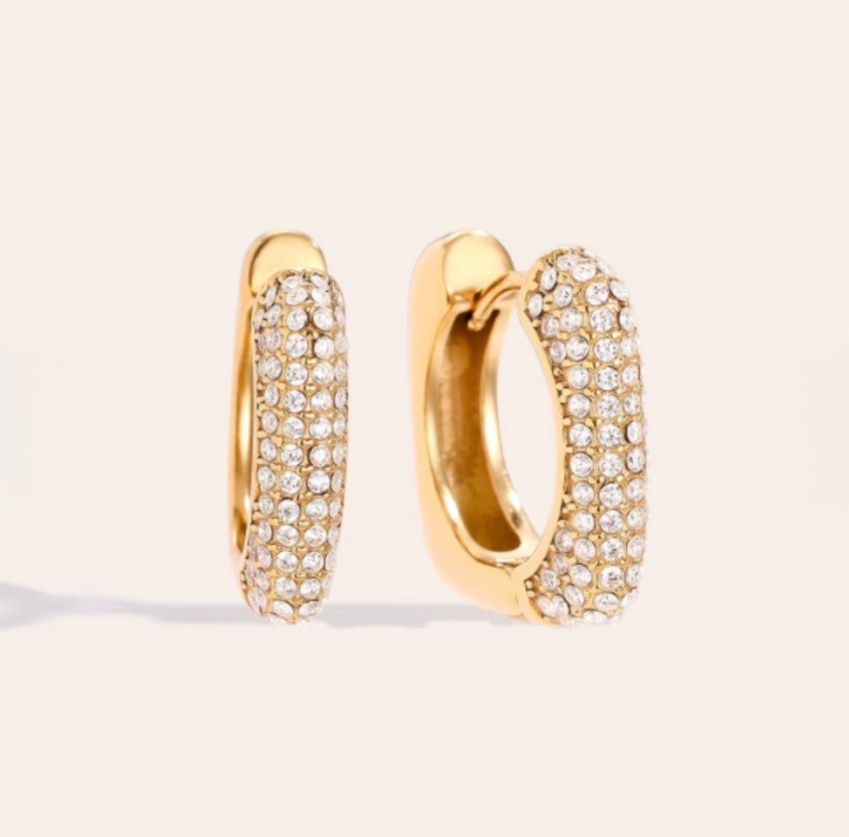 Ohrringe Double sparkle gold