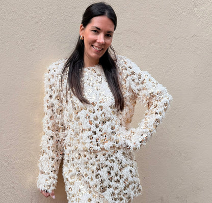 Oberteil Glamour Champagner