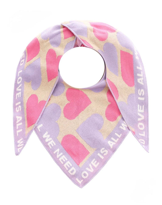 Zwillingsherz Dreieckstuch / Schal HEART Lavendel