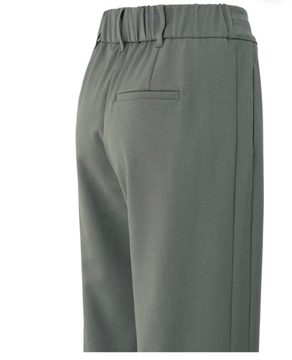 YAYA Hose mit Ziernähten und Schlitz in taupe grau