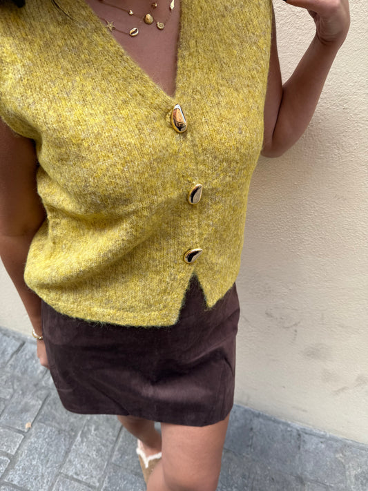 Strick Weste - Pullunder GOLD