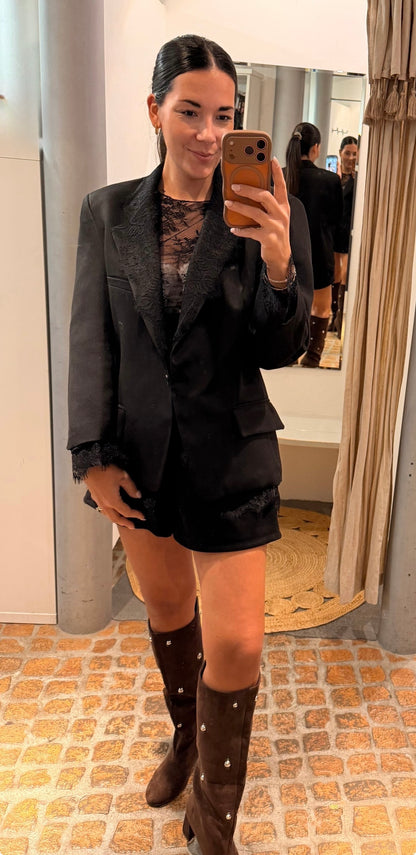 Classy Blazer Lace schwarz
