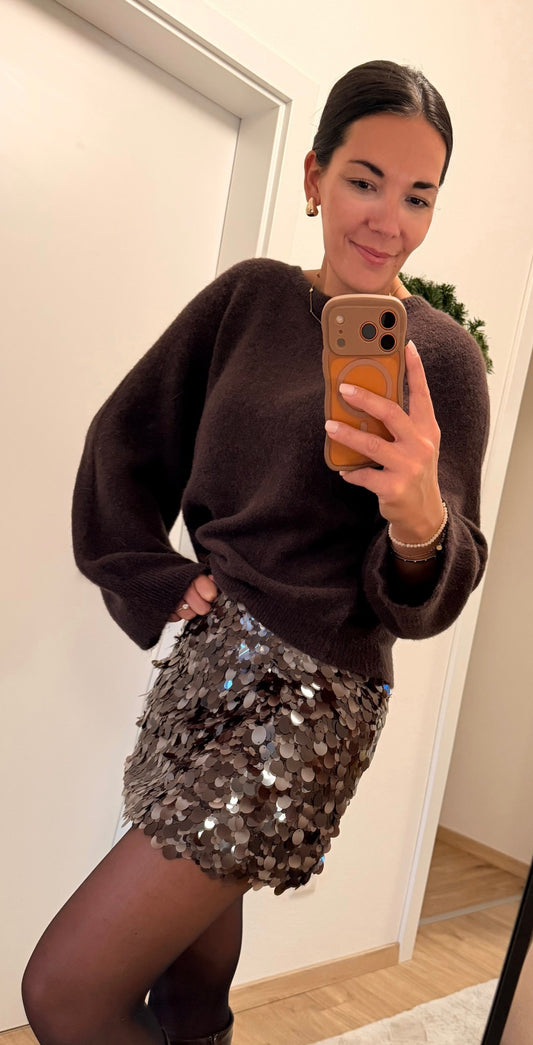 Pailletten Rock brown