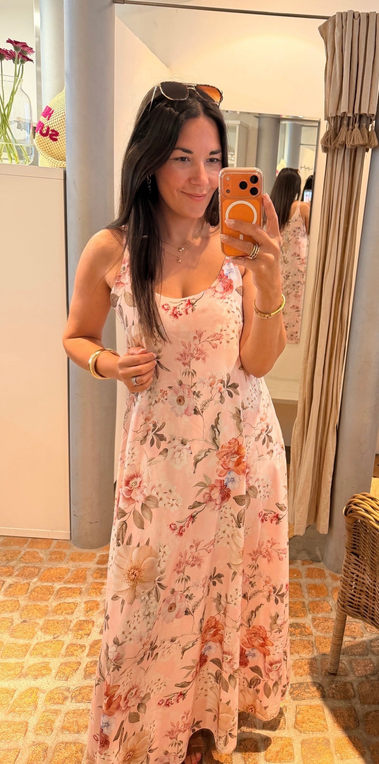 LOOSE KLEID BLÜTEN TRAUM ROSA