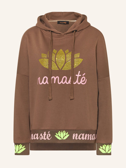 Miss Goodlife Hoodie Namasté in braun