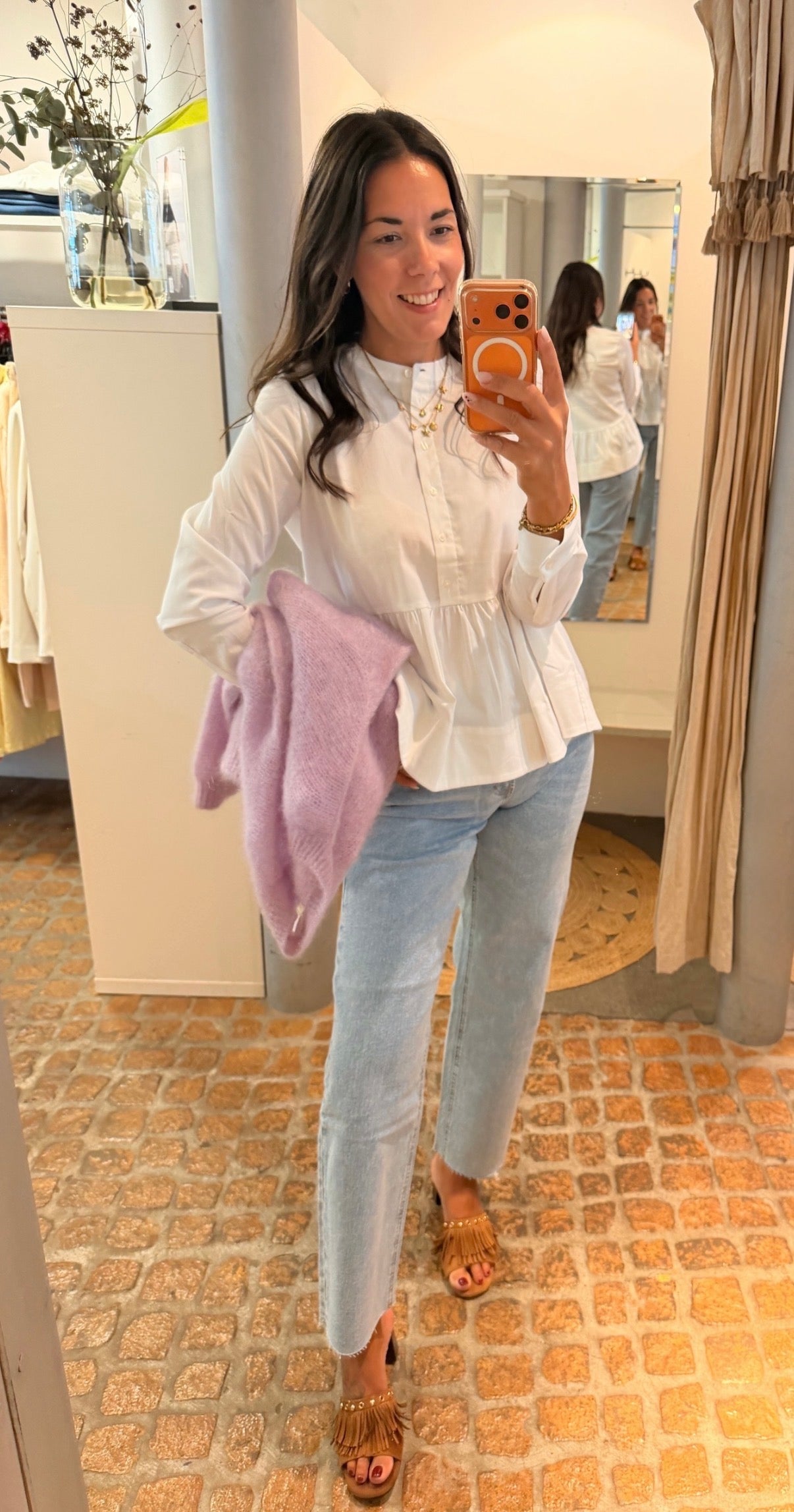 MILANO BLUSE VOLANT WHITE
