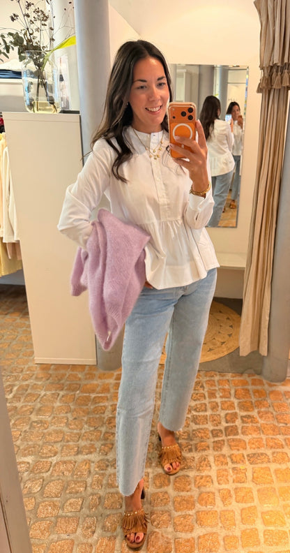 MILANO BLUSE VOLANT WHITE