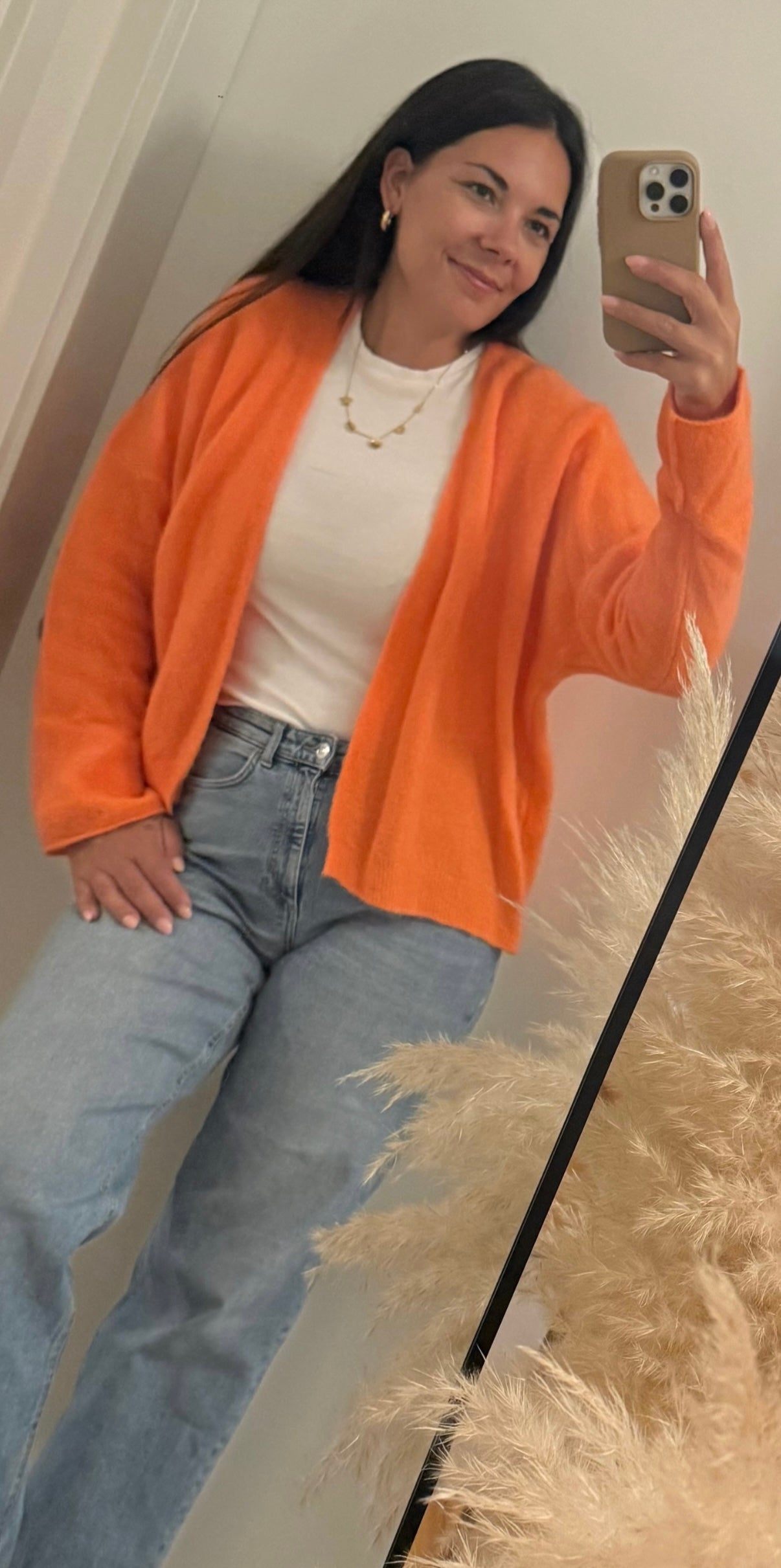 Cardigan in Orange