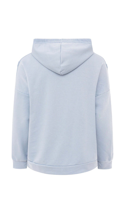 Zwillingsherz Hoodie Madame Dackel in hellblau