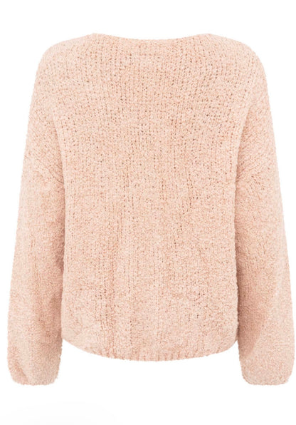 Zwillingsherz Plüsch Cardigan in mauve