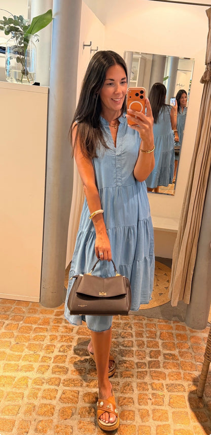 MIDI DRESS TENCEL DENIM