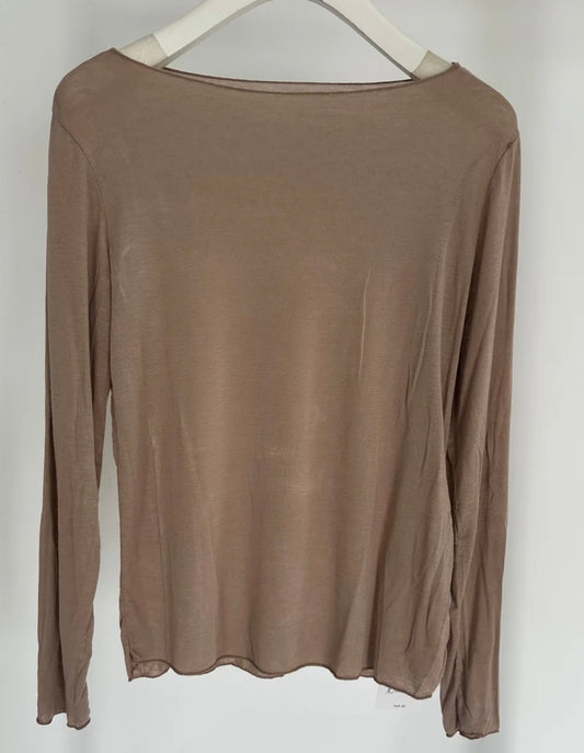 Feines Kaschmir Longsleeve taupe