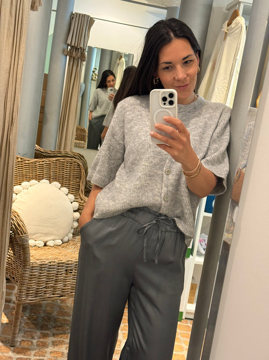 Cardigan Kurzarm in grau