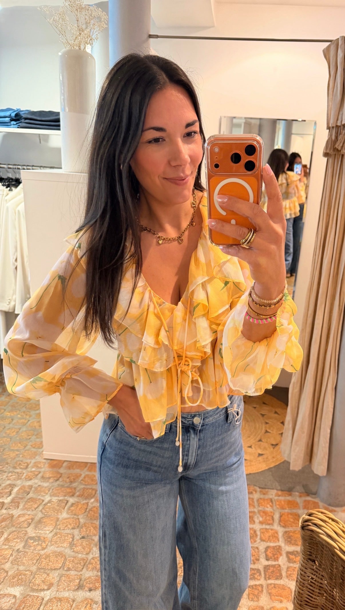 BLUSE YELLOW FLOWERS