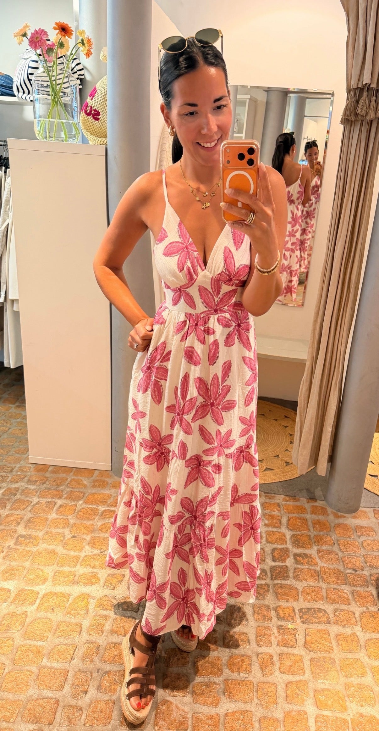 FLORAL MIDI DRESS