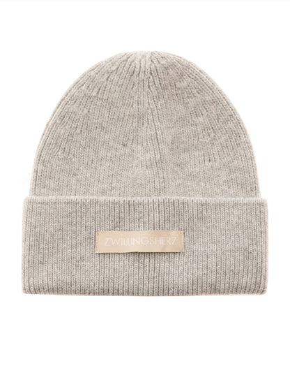 Zwillingsherz Mütze in grau