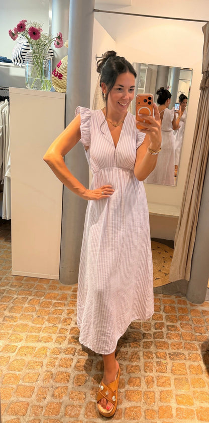 MUSSELIN KLEID AMY FLIEDER