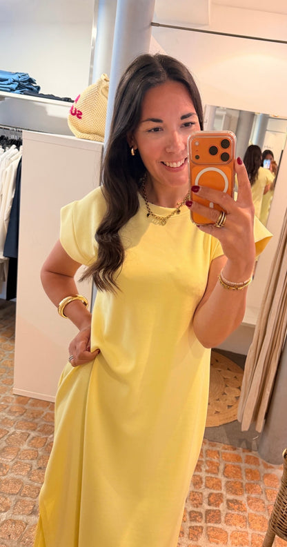 MAXI DRESS MILANO BUTTER YELLOW