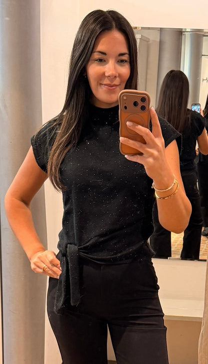 YAYA Strick Shirt mit Pailletten