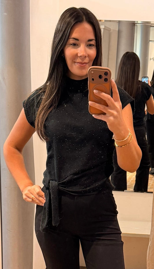 YAYA Strick Shirt mit Pailletten