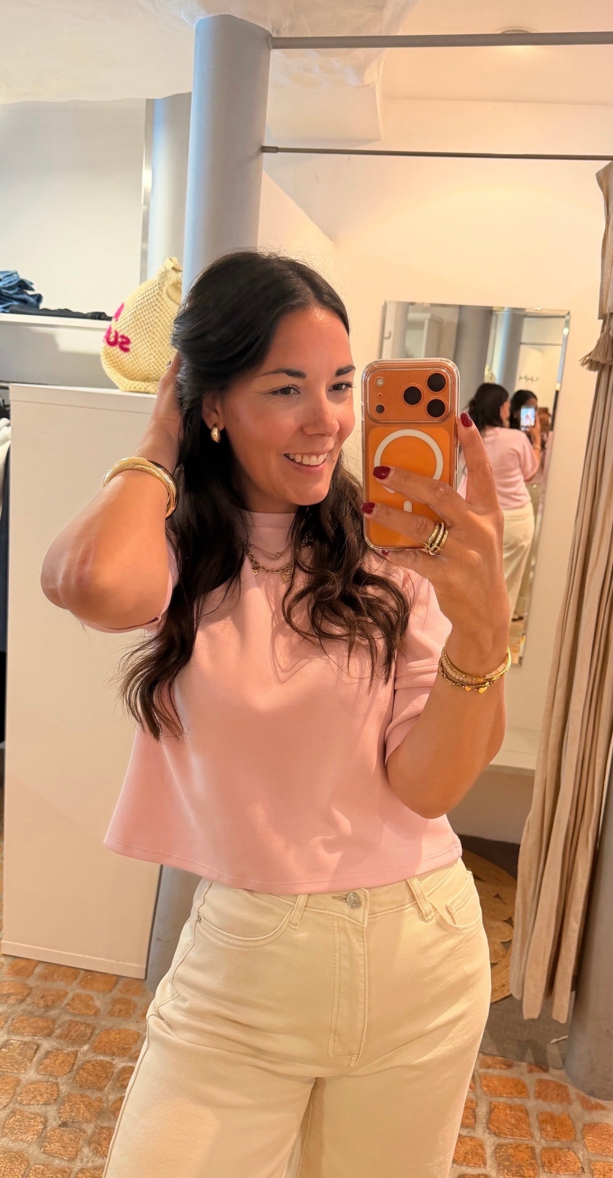 MIDI SHIRT MILANO IN ROSA