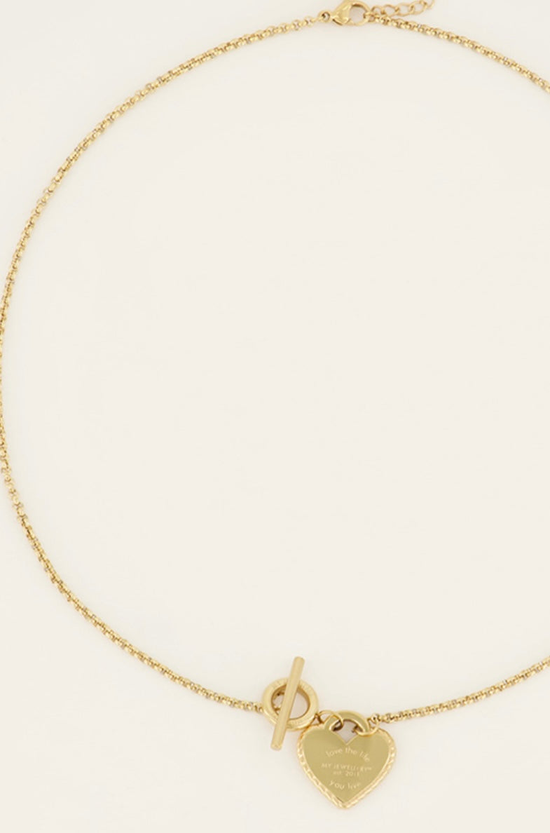 Candy Kette mit Herz gold