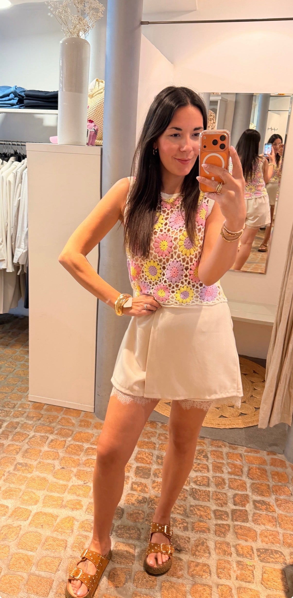 SKORT LACE BEIGE