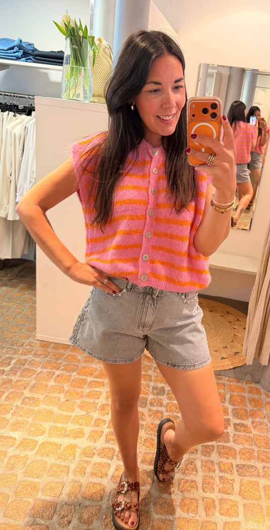 STRICK WESTE STRIPES