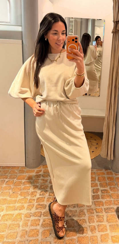 Maxi Rock Milano in beige super weich