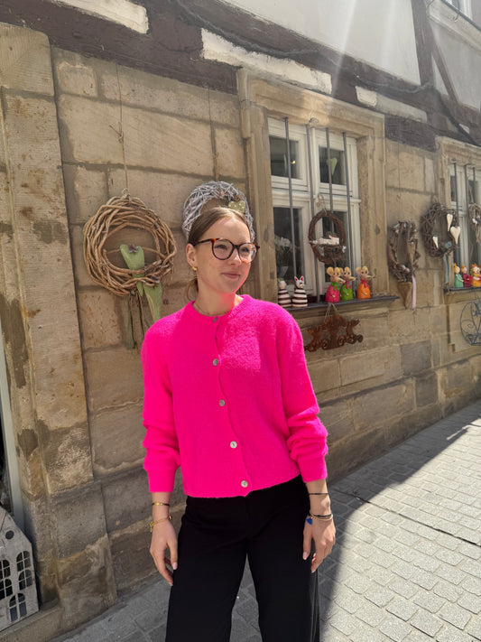 Cardigan in neonpink