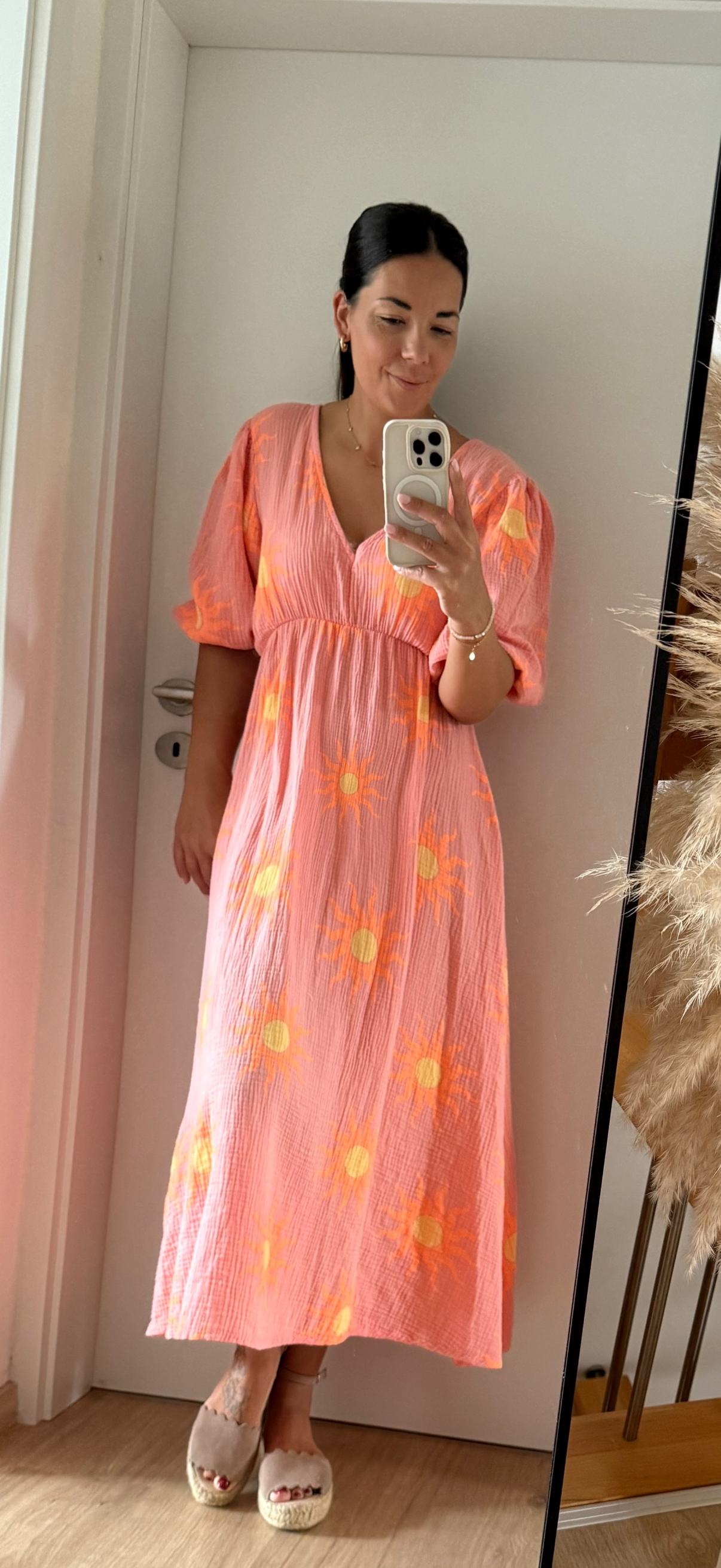Musselin Kleid SUN apricot