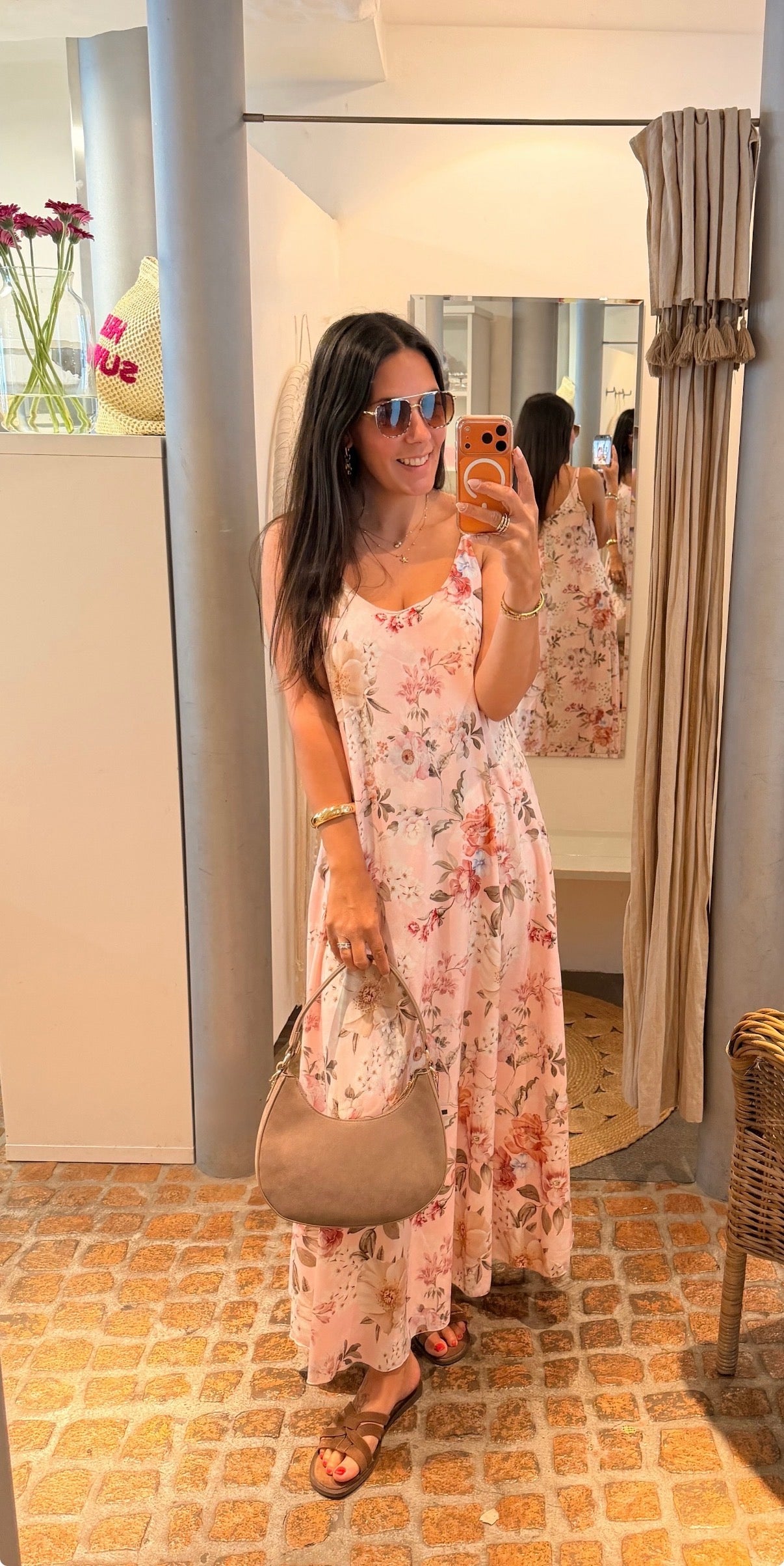 LOOSE KLEID BLÜTEN TRAUM ROSA