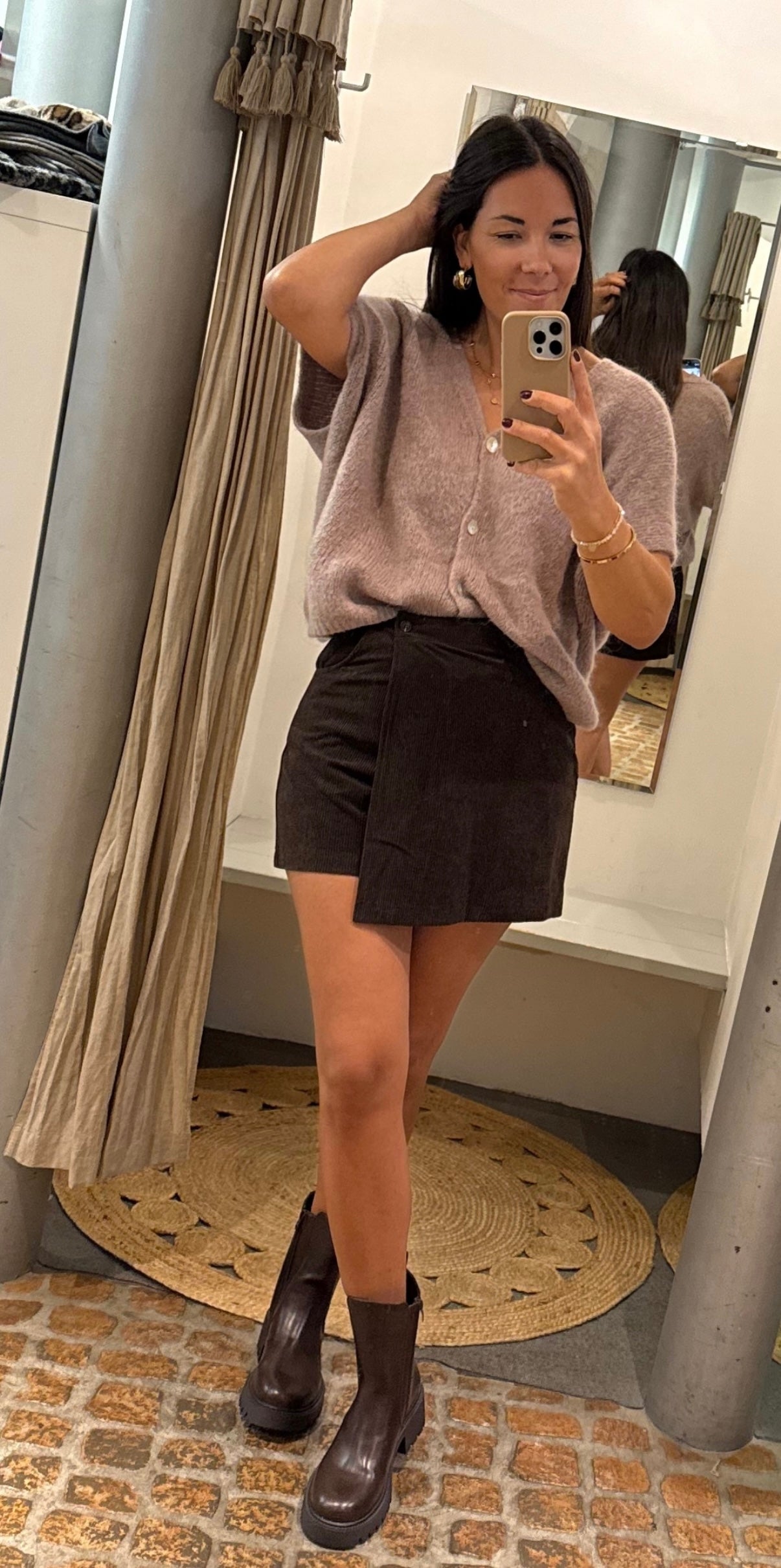 Skort Cord in schokobraun