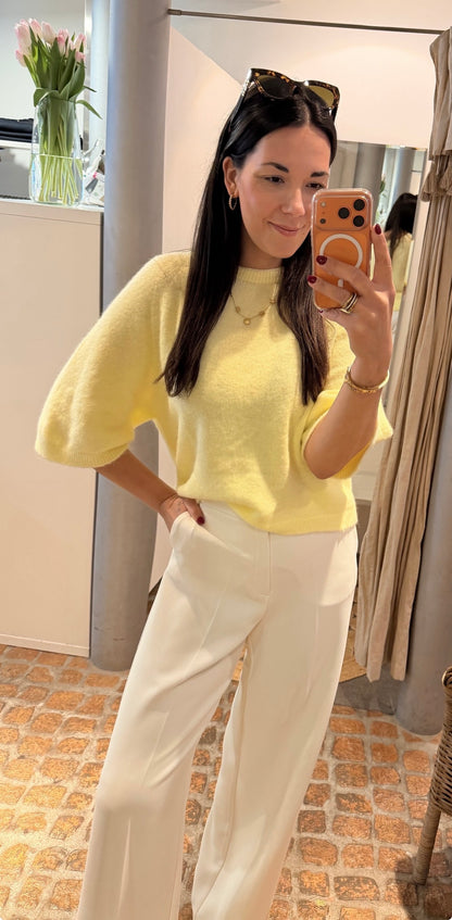 MIDI PULLI KURZARM BUTTER YELLOW