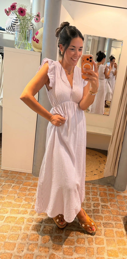MUSSELIN KLEID AMY FLIEDER
