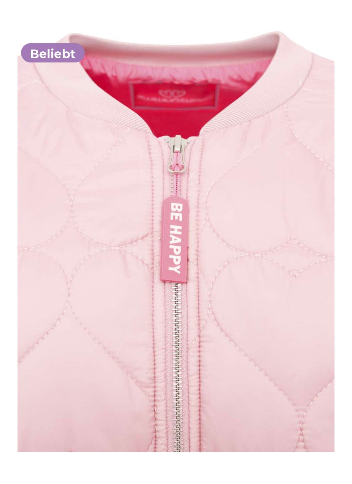 Zwillingsherz Bomberjacke BE HAPPY in rosé