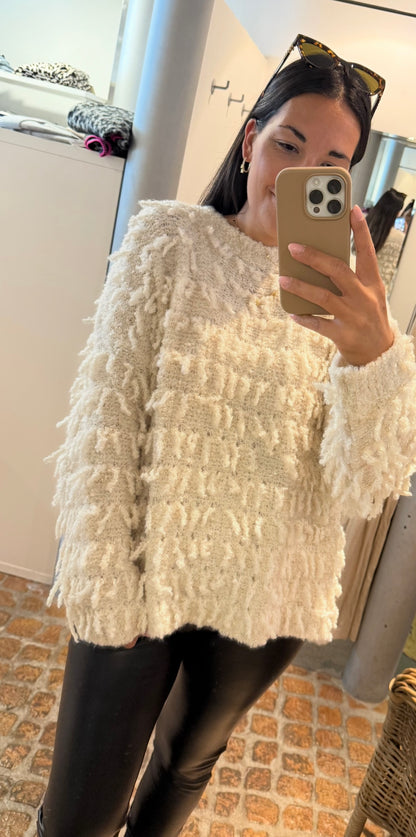 Pullover mit Fransen Details