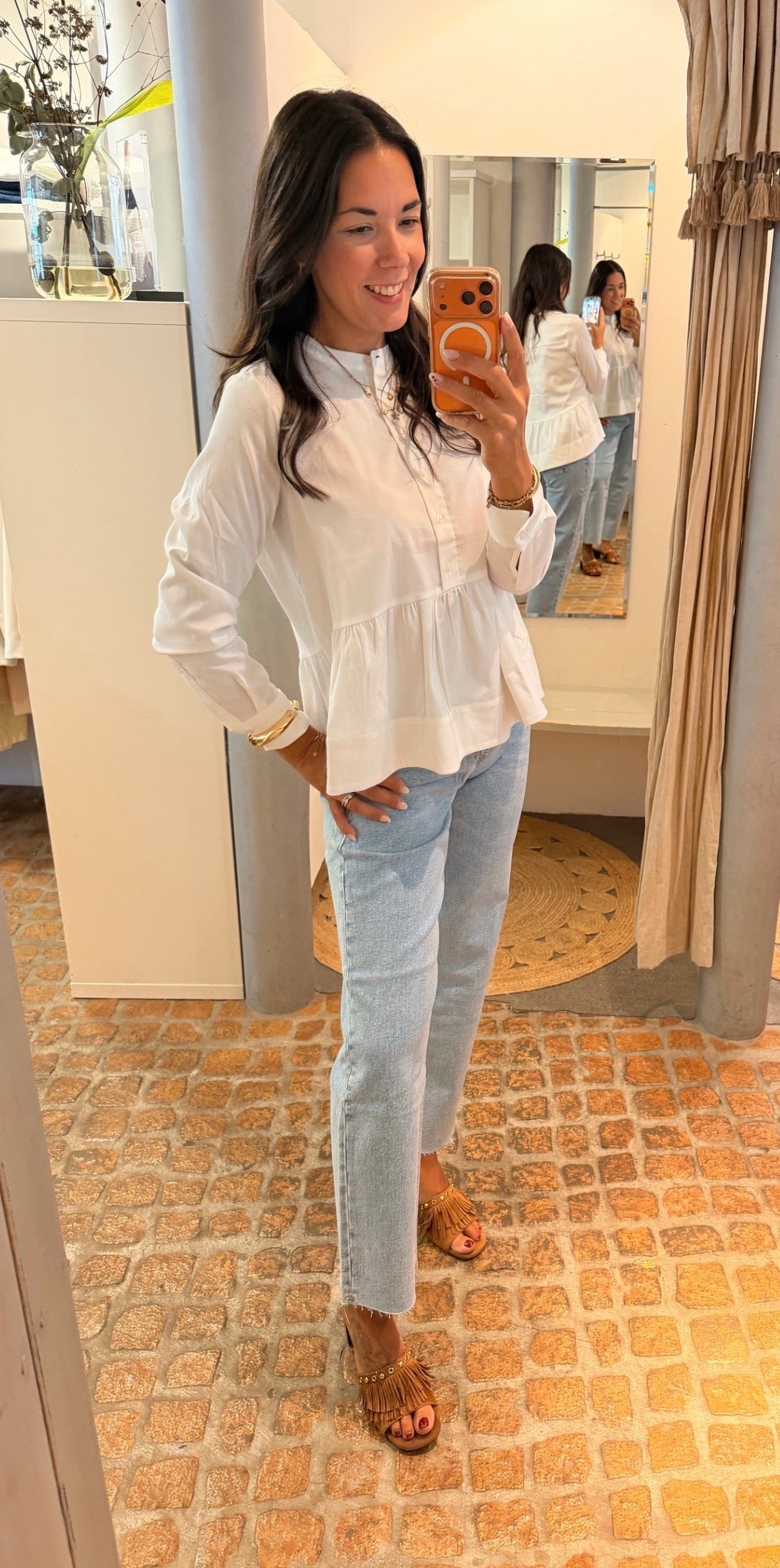 MILANO BLUSE VOLANT WHITE