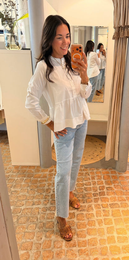 MILANO BLUSE VOLANT WHITE
