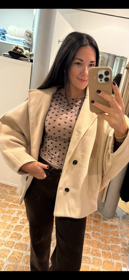 Trenchcoat Jacke Oversized Beige