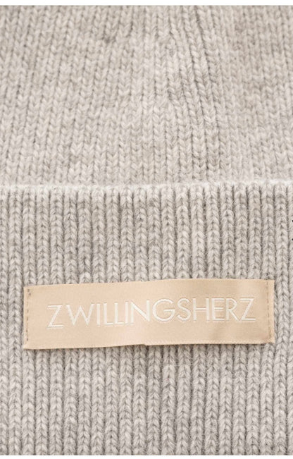 Zwillingsherz Mütze in grau