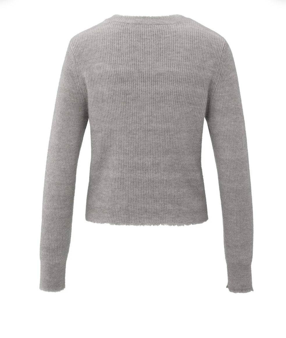 YAYA Cardigan taupe grau melange