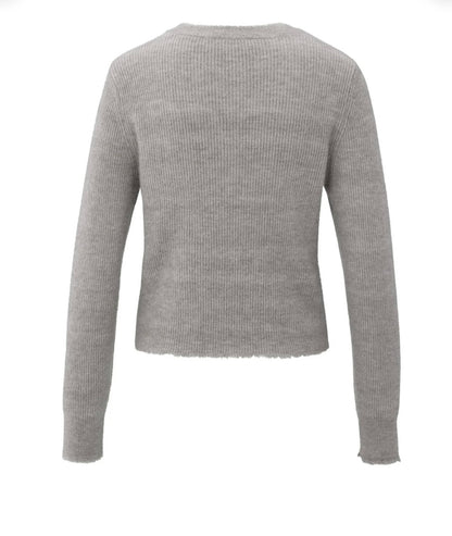 YAYA Cardigan taupe grau melange