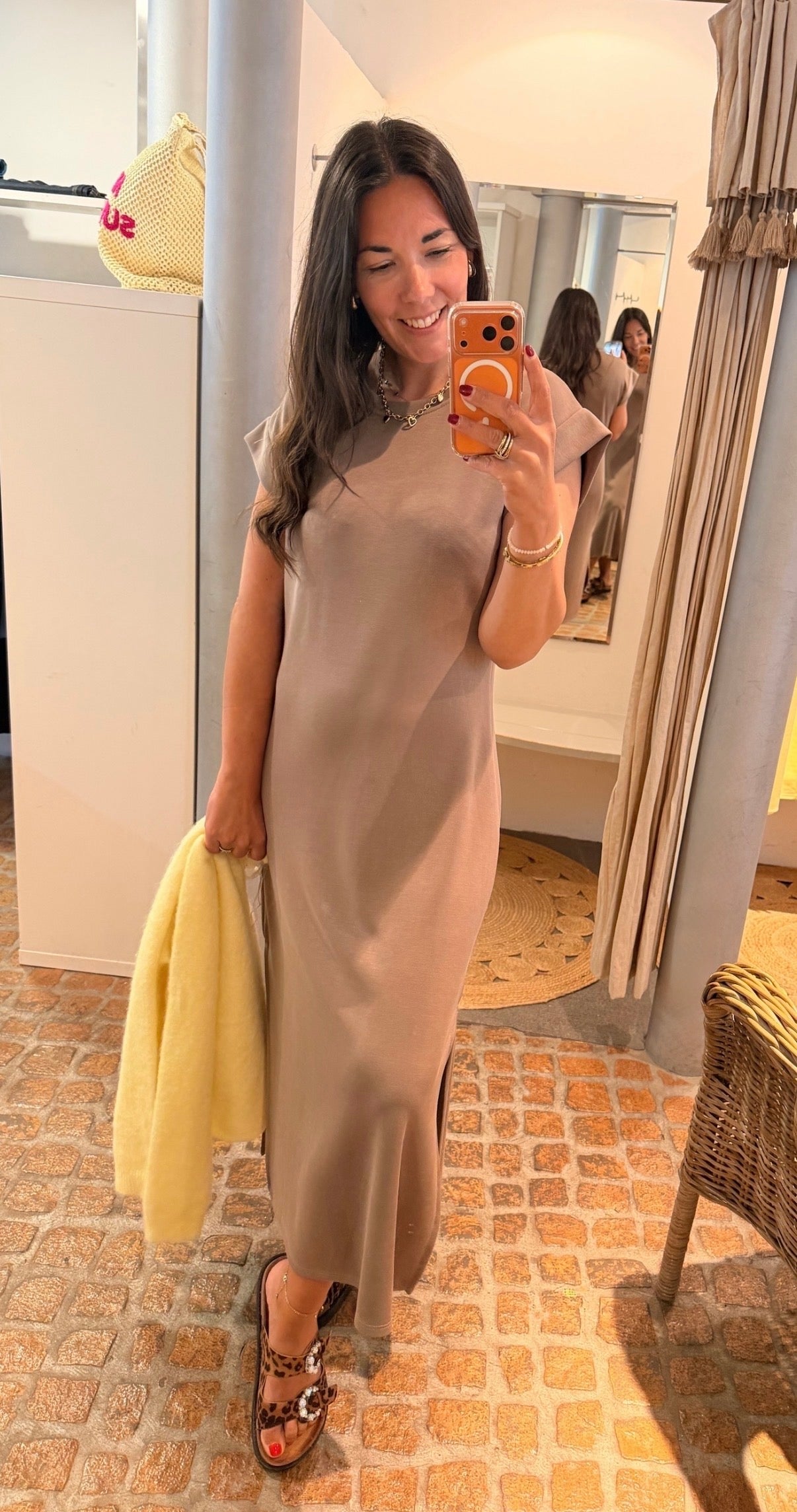 MAXI DRESS MILANO TAUPE