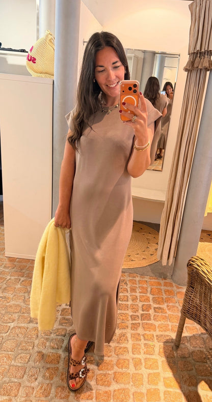 MAXI DRESS MILANO TAUPE